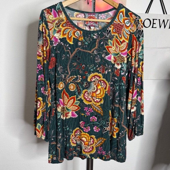 Johnny Was The Janie Favorite Puff Sleeve Knit Tee - Picture 2 of 6